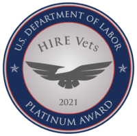 US Dept. of Labor HIRE Vets Platinum Medallion Award