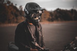 Man wearing a motorcycle helmet | Omaha | Berry Law